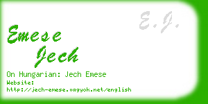 emese jech business card